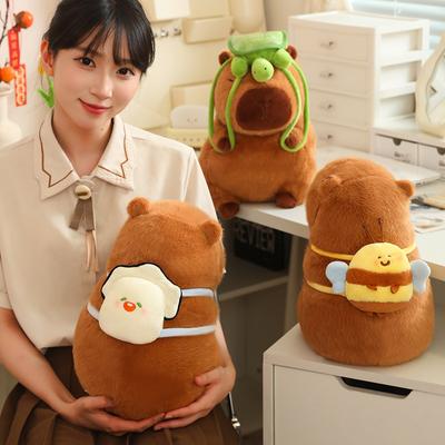 12~33CM Kapibala Capivara Brinquedo de Pelúcia Capivara Costas Tartaruga Abelha Ostras Boneca Boneca Bonita Porquinho-da-Índia Boneca Menino Menina Anime