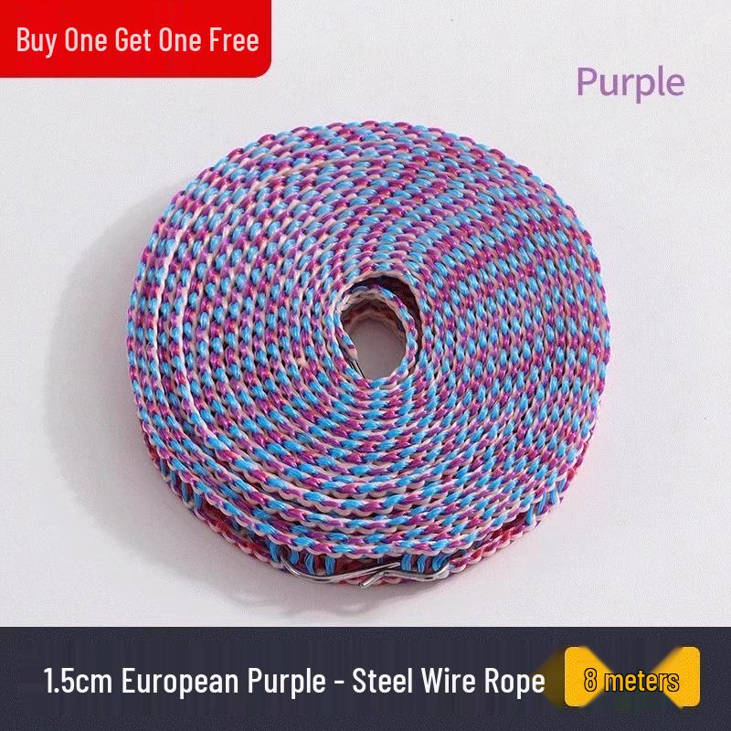 Windproof Non-Slip Clothes Drying Rope for Indoor/Outdoor Use