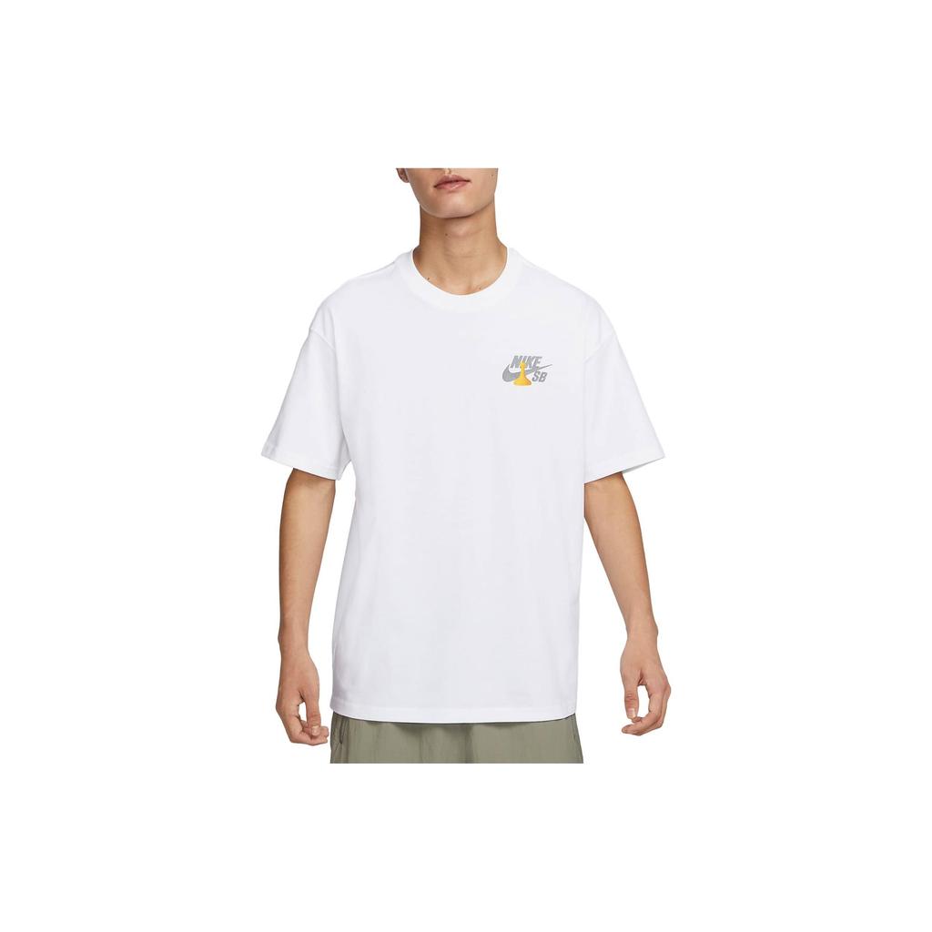Nike T Shirts Men's White Crew Neck Moderate Straight Fit FJ1136-100