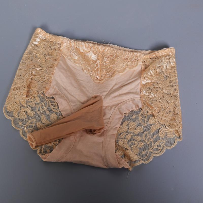 Large Size Lace Sissy Pouch Panties Men Bullet Separation Physiology Underwear Elephant Nose Briefs Feminization Gays Lingerie