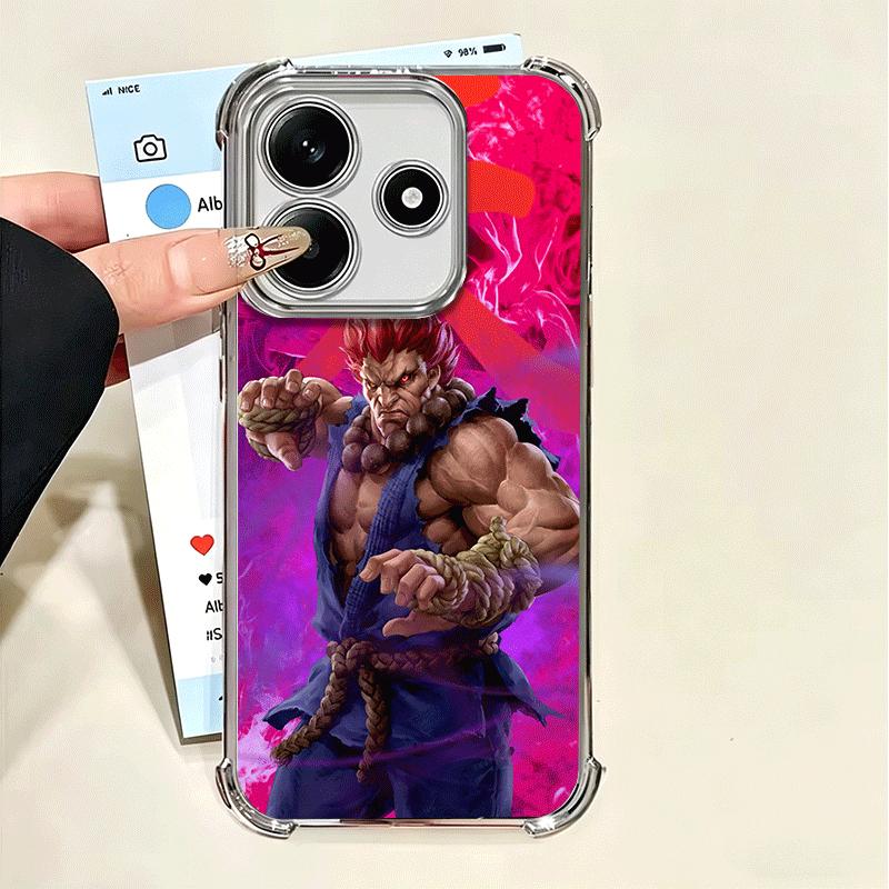 S-Street F-Fighters Soft Phone Case For Xiaomi Poco X7 X8 Pro Max X6 X5 X3 F8 Ultra F7 M8 M7 M5S Redmi 15C 15A 15 14C 13C 12C 13