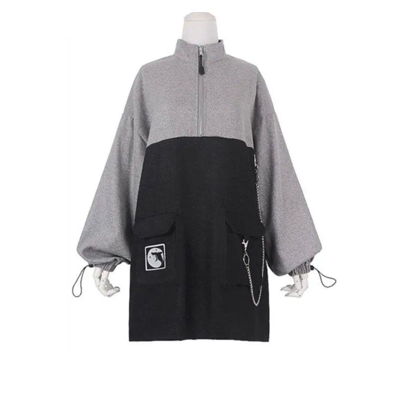 

Женское осенне-зимнее утолщенное платье-платье со спинкой, ветрозащитная повседневная офисная юбка M