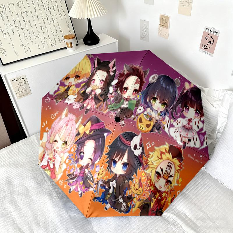 Japanese-style Cartoon Demon Slayer Kamado Tanjiro & Kamado Nezuko Umbrella Including Home Travel and Outdoor Activities Multi Functional Umbrella 32