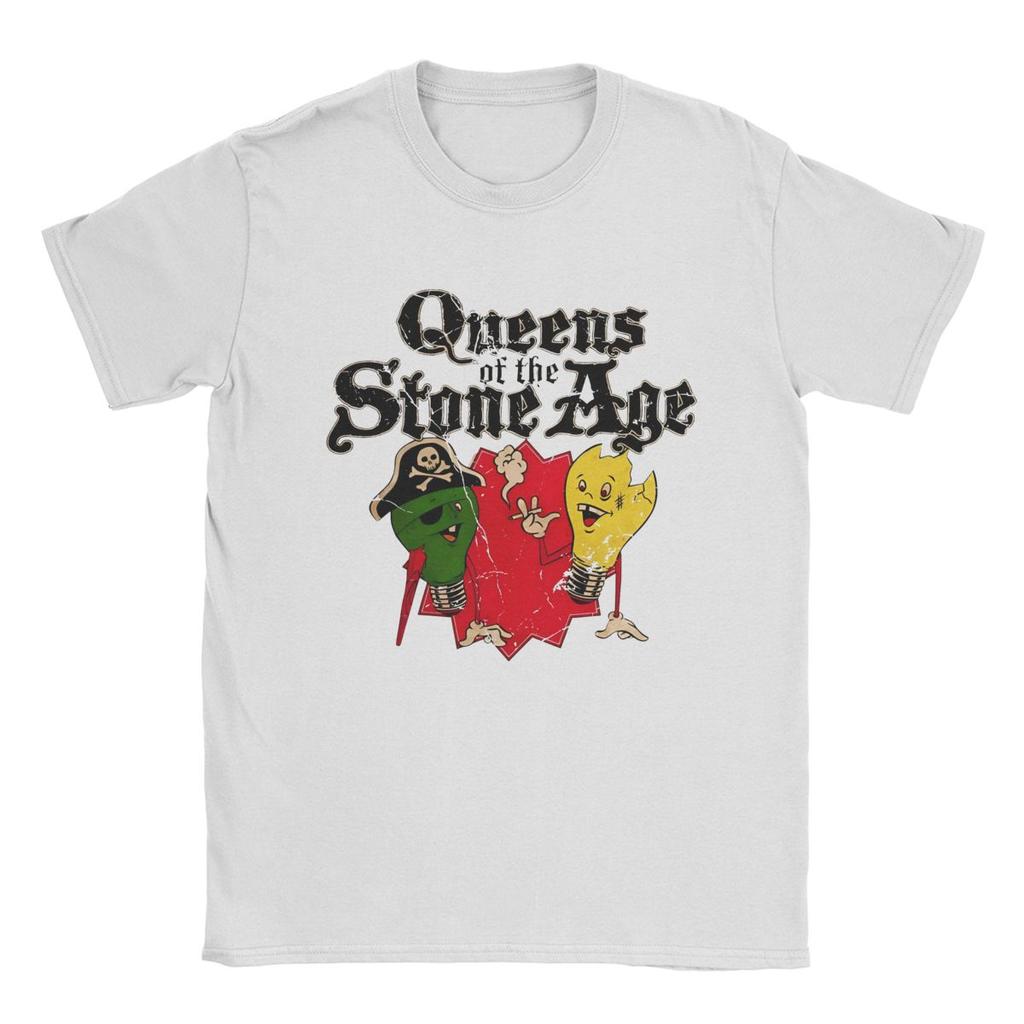 Bulb Light And Pirates Queens Of The Stone Age T-Shirt Men Cotton T Shirts Short Sleeve Tee Shirt Birthday Present Clothes