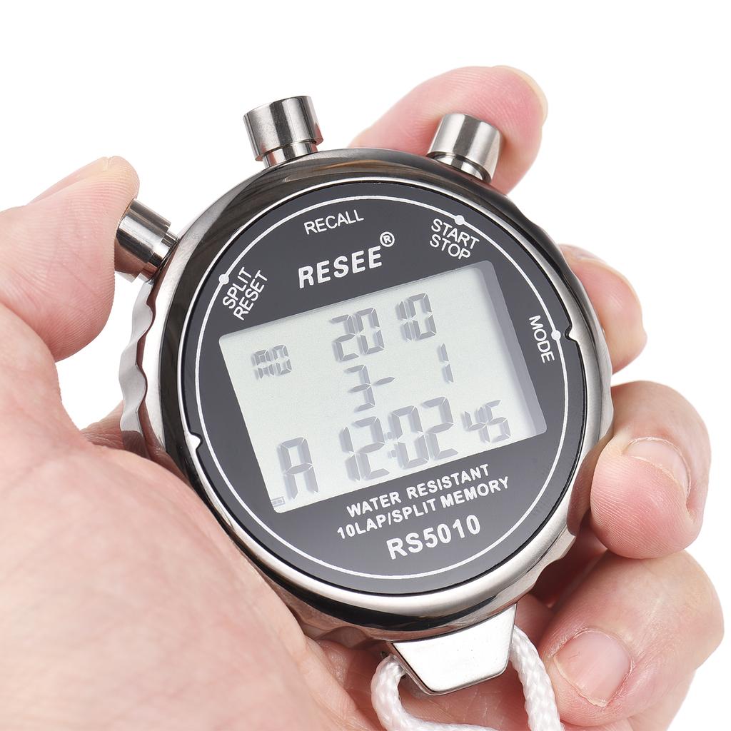 Digitale Stoppuhr für Leichtathletiktrainer, 1/100 Sekunde genaue Zeitmessung mit Countdown