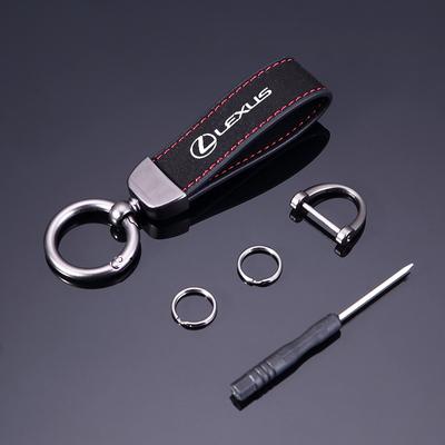 Leather Car Key Ring Chain For LS LC RZ IS350 ES300 GS350 CT200h GX460 LX570 RX500h NX300 UX260 LM  Keychain Accessories