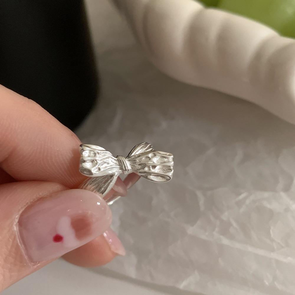 Brushed Plain Ring, Female Niche Light Luxury, High Sense, Irregular Index Finger Ring, Can't Lose Color, Ring Tide