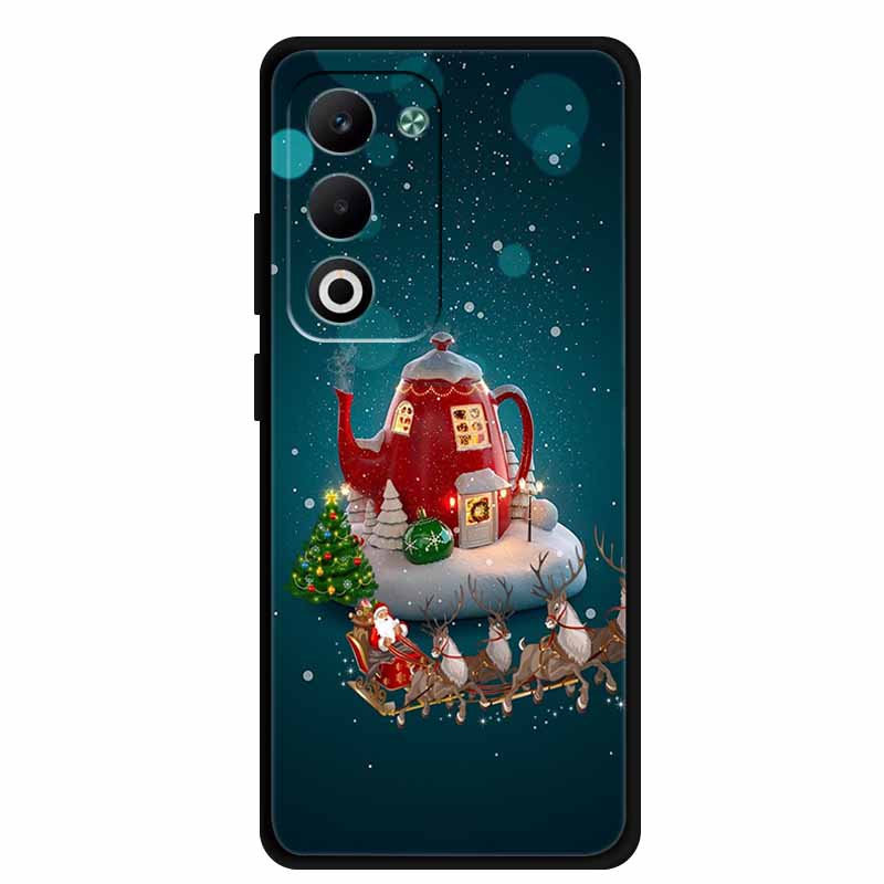 Christmas Phone Case For Oppo A5 5G CPH2735 / A5 4G CPH2727 Christmas Tree Soft Silicone TPU Back Cover Bumper For Oppo A5 Coque