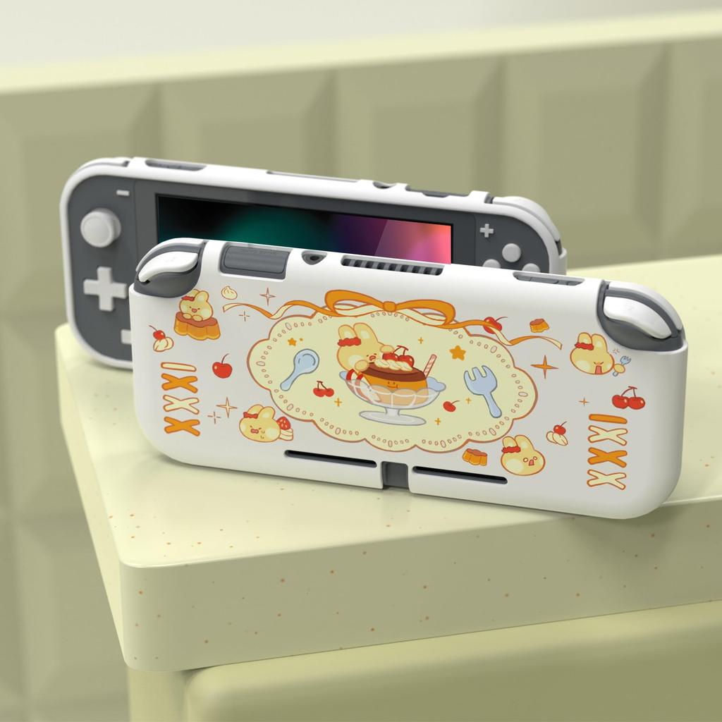 PlayVital Switch Lite Custom Protective Case Switch Lite Case Cover Switch Lite Protective Cover (Soft), (Soft), [Pudding Rabbit]