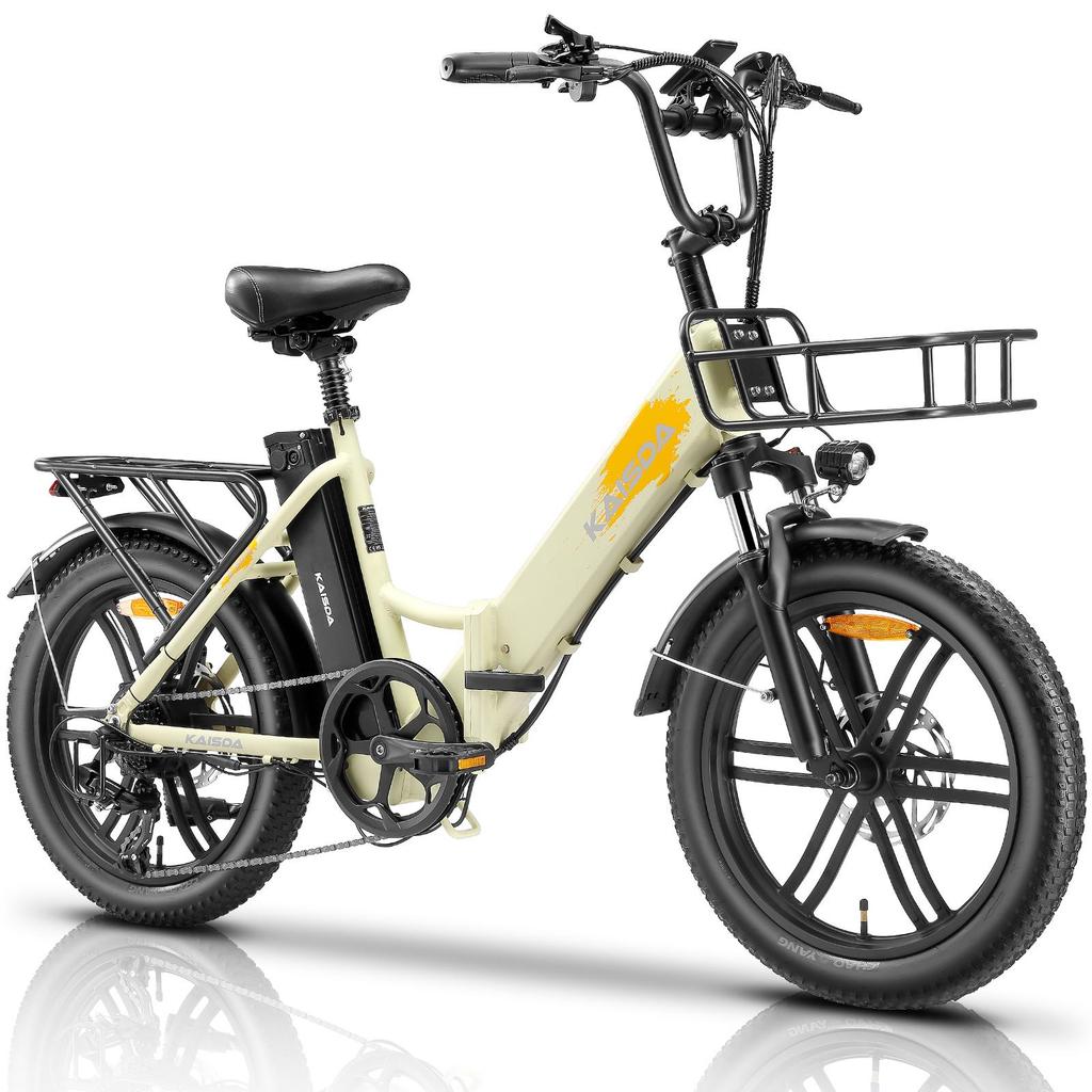 Kaisda K201 Erwachsenen Outdoor Faltbares Elektrofahrrad mit Sitz 36V20.8AH Akku 350W Motor Elektrofahrrad 20 Zoll Offroad-Reifen Urbanes Pendler-E-Bike