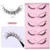 5 Pair Full Strip Cat Eye Fake Lashes 3D Faux Mink Lashes Fluffy L Curl False Eyelashes  Women