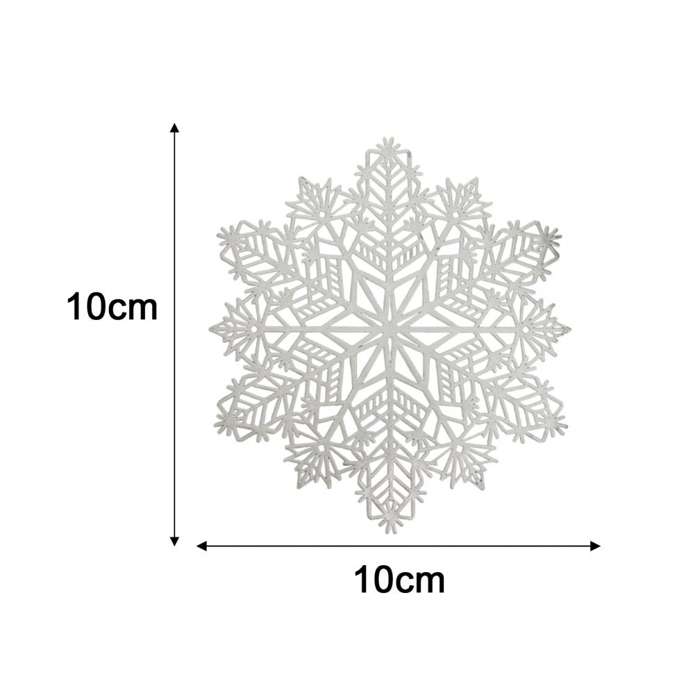 Decorative Placemat Kitchen Placemat Christmas Snowflake Cup Coaster Set Hollow-out Non-slip Mug Pad Decorative for Holiday