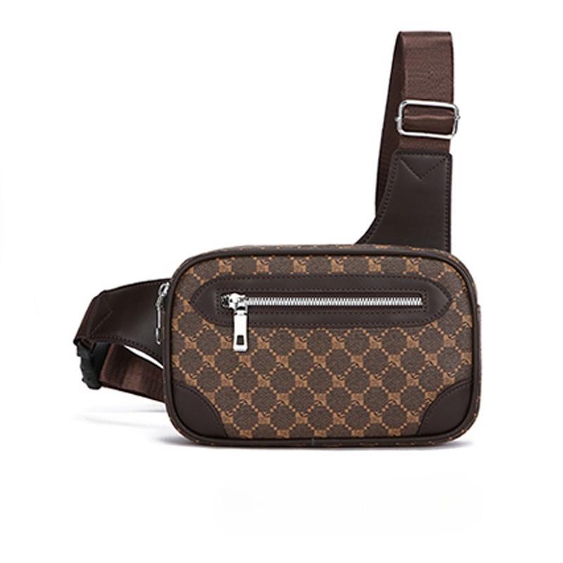 Men's Chest Bag, Color-blocking Single-shoulder Bag, Casual, Trendy and Fashionable, Large-capacity Crossbody Bag