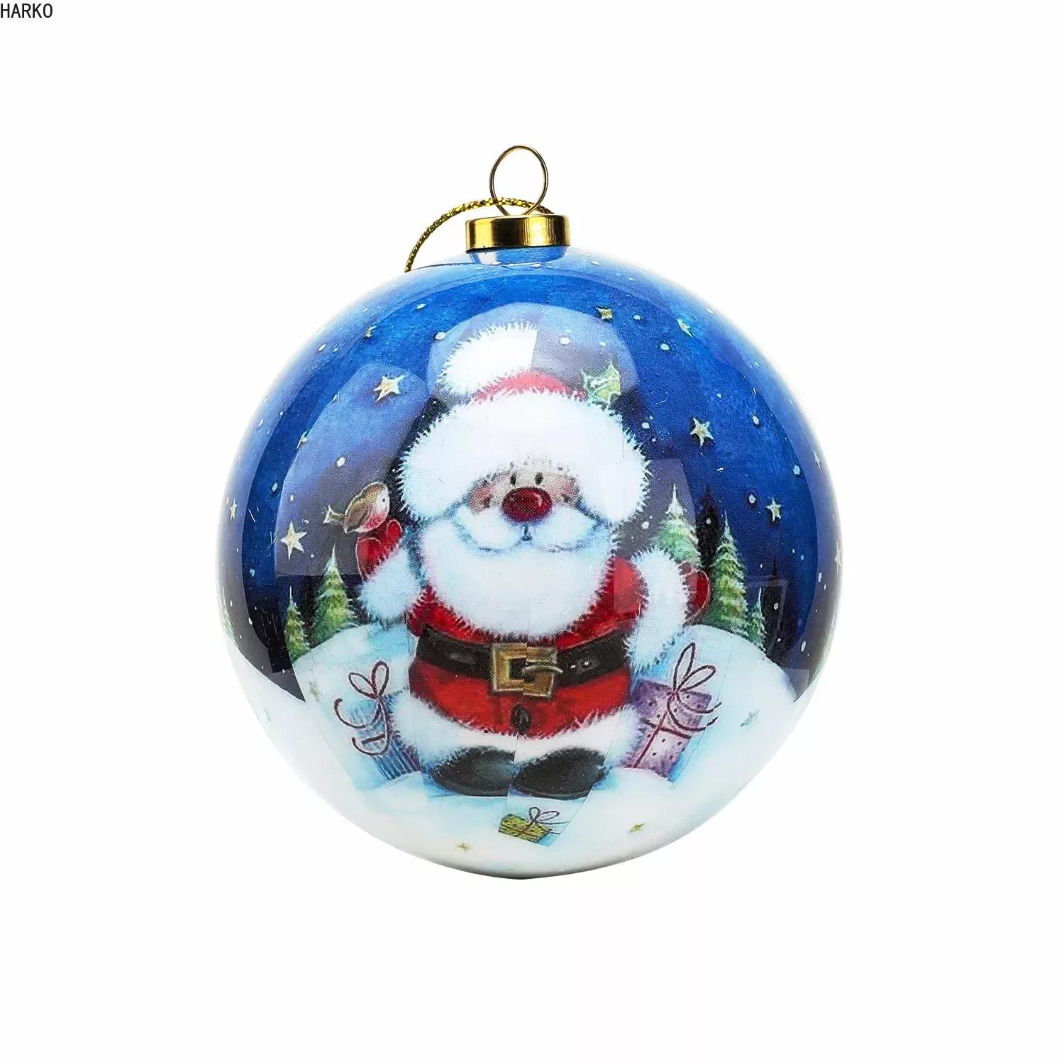 

1 шт. Рождественские шары, елочные украшения, шары, рождественские подвески, елочные подвески, домашний декор для вечеринки 2024, новогодний подарок Noel Navidad 8cm