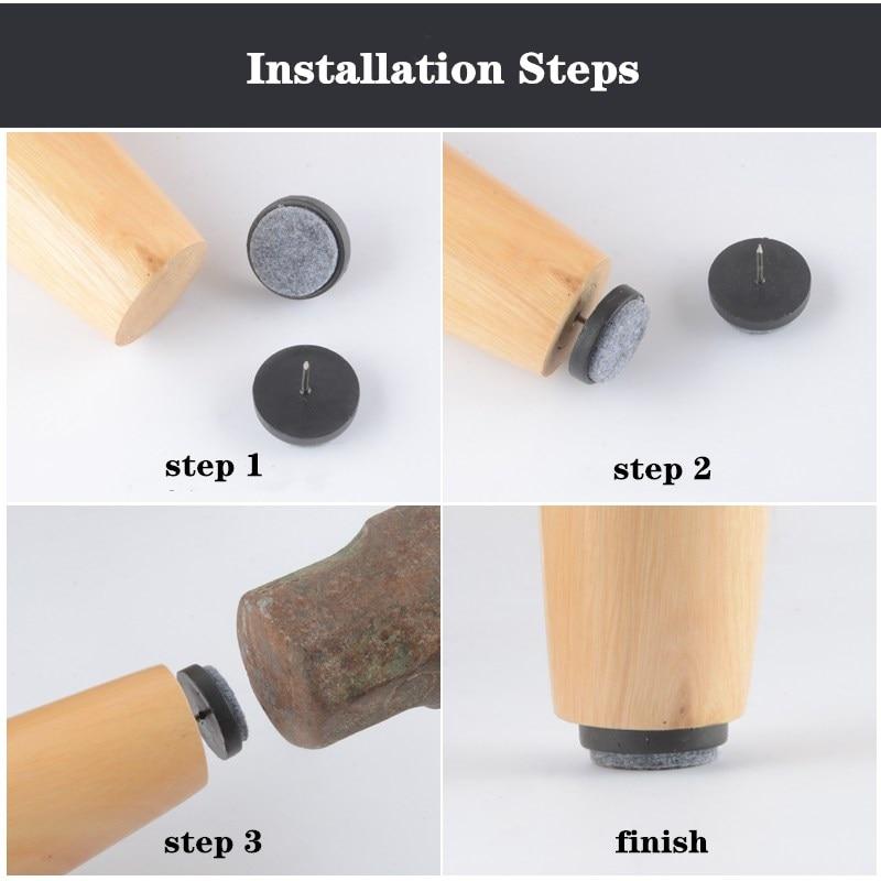 20PCS Heavy Felt Feet Pad Skid Glide Furniture Chair Table Leg DIY Nail Protector