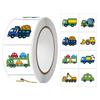 500pc Kids Cartoon Vehicle Stickers Roll with Train Airplane Truck and Car Designs for Labeling Sealing and Crafting Projects