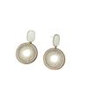 French beige woven earrings, high-end temperament vacation bohemian earrings for women