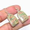 Unakite Gemstone Handmade 925 Sterling Silver Jewelry Earring 1.65" SU-7644