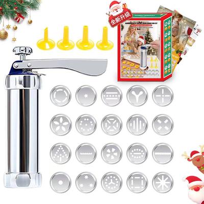 Aluminium Ausstechformen-Set: 20 Spritztüllen & Baiser-Tropfen Spritzwerkzeug