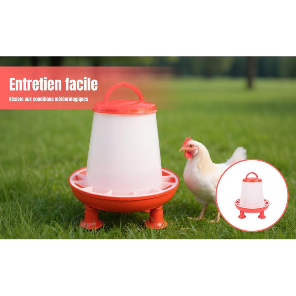 PP Chicken Feeder Automatic Pigeon Feeding Bucket Durable Bird Food Bowl for Backyard Farm Quail Hen Supplies