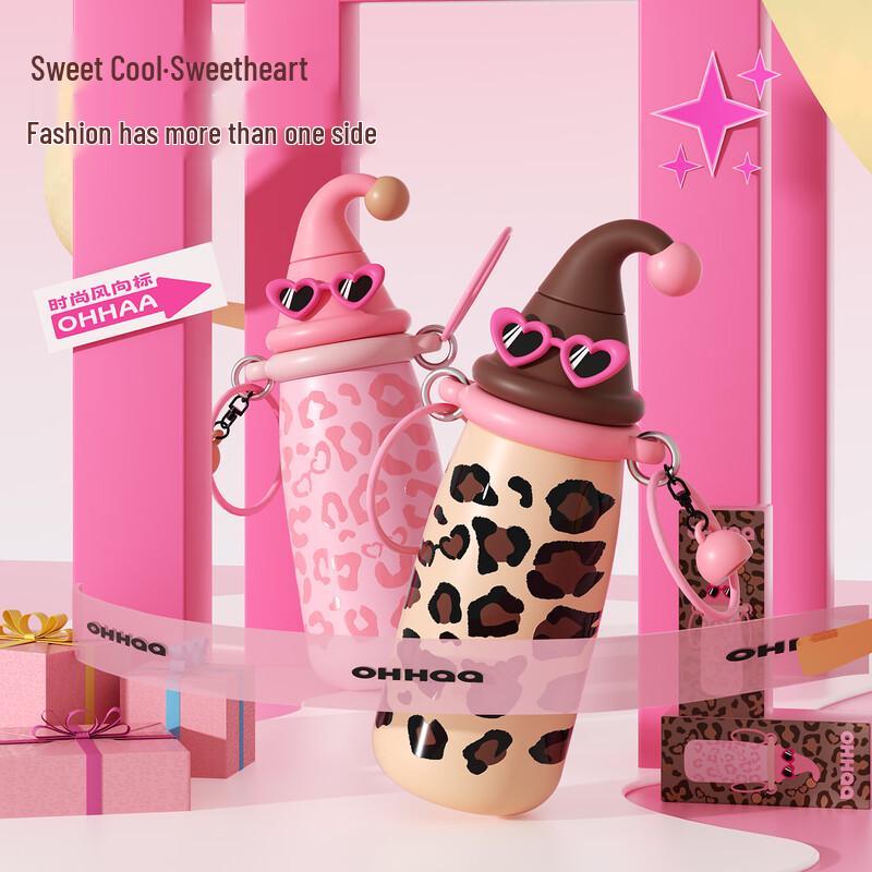 OHHAA Portable Insulated Straw Bottle