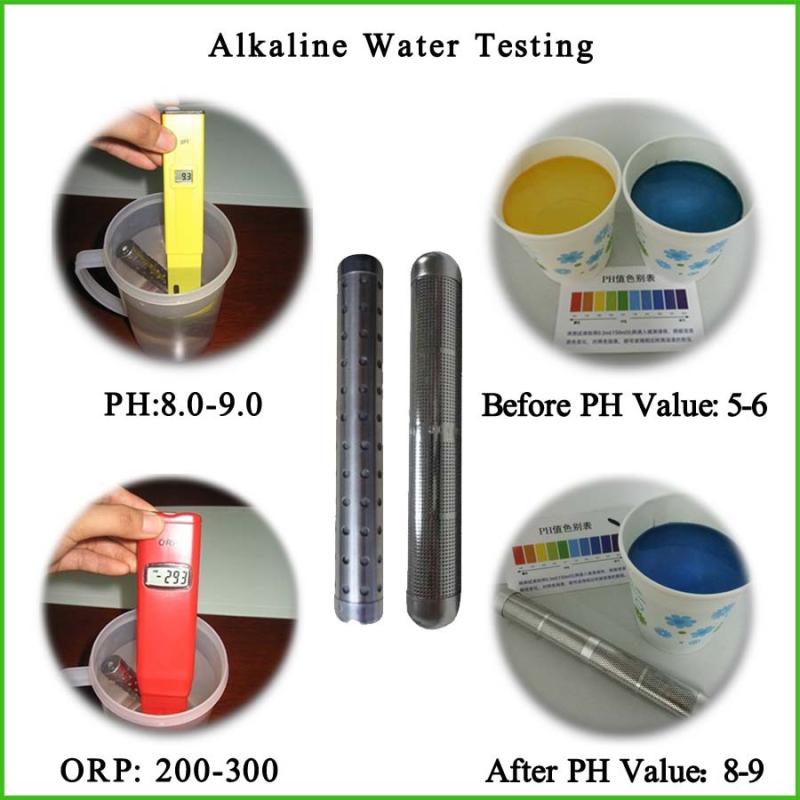 Alkaline Water Stick Stainless Steel Ph Alkalizer Ionizer Water Purifier Filter Naturally Increases Ph Levels Decreases Orp