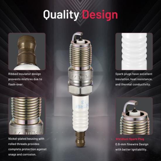 Set Of 4 Iridium Spark Plugs AP104 7963 For Ford Focus 2004 2.0L L4