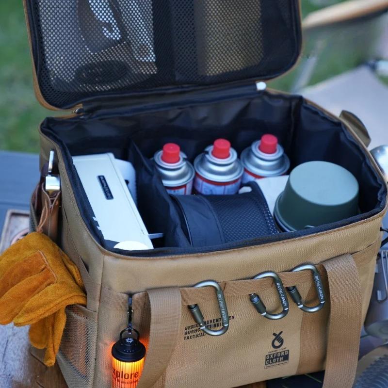 Outdoor Folding Storage Box, Picnic Camping Storage Box, Tableware, Kitchenware, Outdoor Tactical Storage Bag, Large Capacity