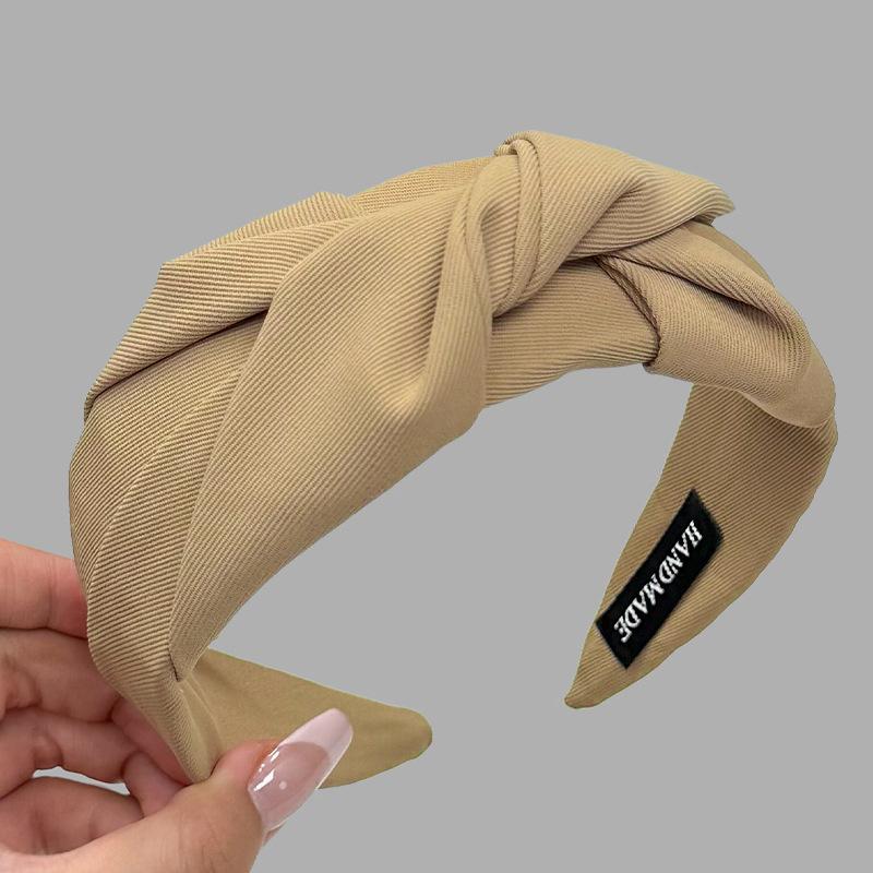 Diademas Minimalistas para Mujer Tela de Sarga Lisa Diademas Nudadas para Dama Niñas Accesorios Casuales para Compras Viajes