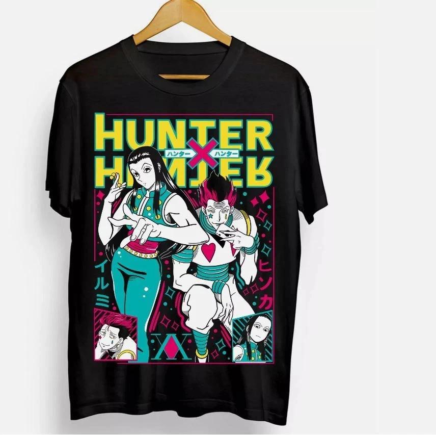 Anime Hisoka Tshirt Gon Killua Neferpitou Hunter Black T Shirt Size S 4XL S