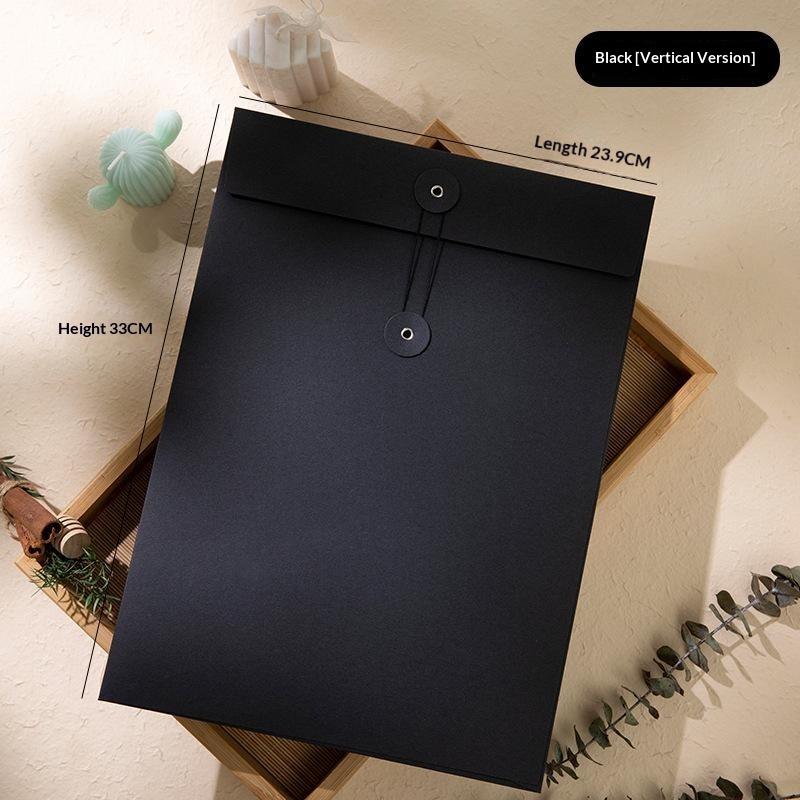 Durable Thickened Kraft Paper Envelopes String Tie Closure A4 A5 A6 Sizes Invoice Document Storage Pouch for Office Workers