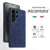 100% Italský kožený kryt Alcantara s magnetem pro Samsung Galaxy S26 Ultra Plus S26+ s Magsafe Super Luxusní zadní kryt
