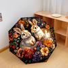 1 PC Automatic Folding Umbrella - Flowers and Animals Pattern, Portable & Foldable Design with 8 Ribs, Christmas Birthday Gifts