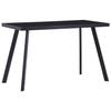 VidaXL Dining Table Black 120x60x75 Cm Tempered Glass