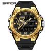 Sanda Men's Multifunctional Dual Display Luminous Waterproof Sports Watch for Teens
