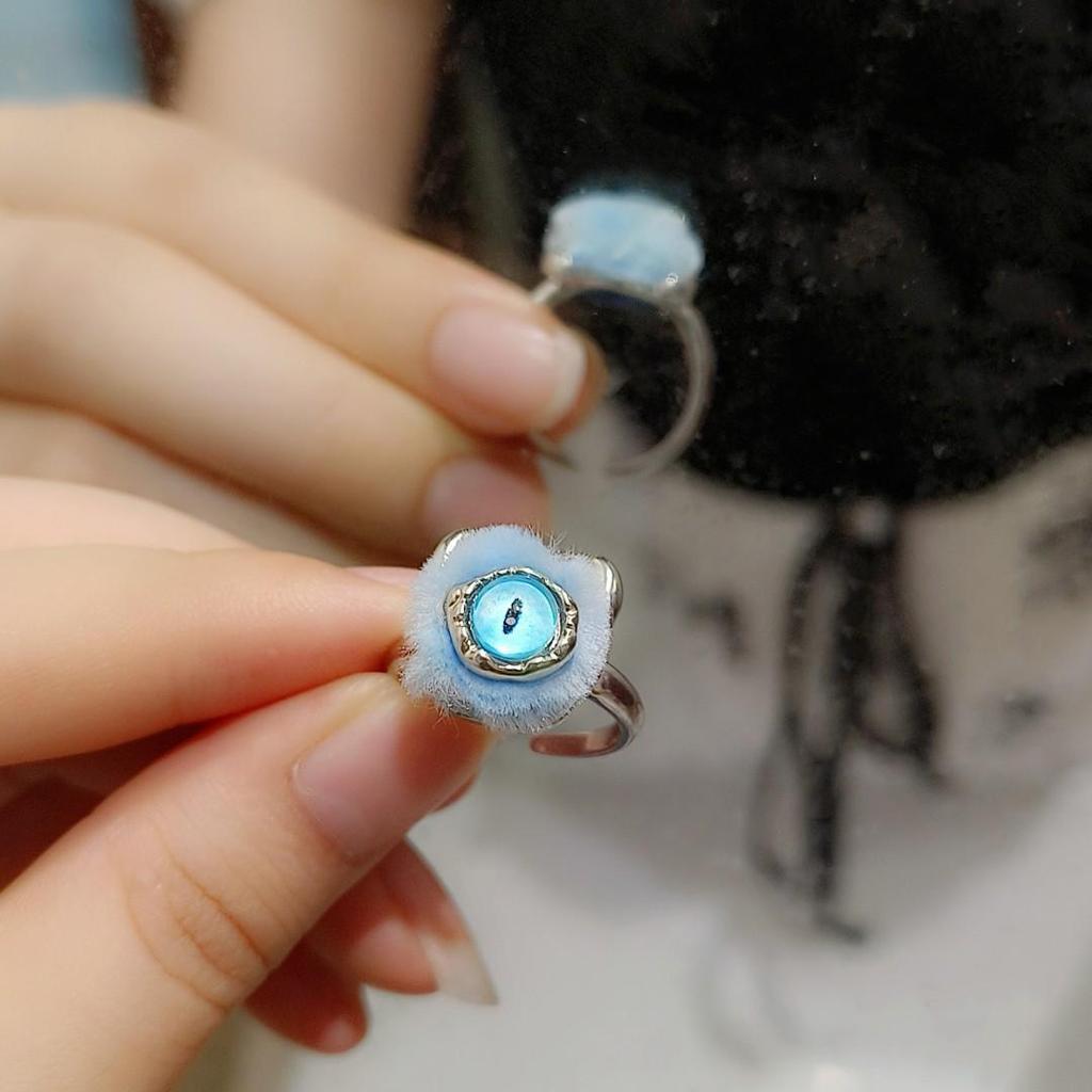 Soft & Cute Plush Ring for Women - Douyin's Popular Spring Fashion: Versatile, Fun, and Stylishly Unique.