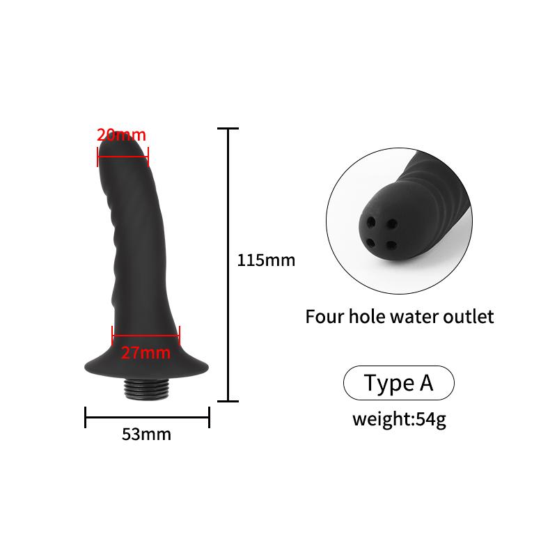 New Soft Silicone Enema Kit Multi Size Vaginal Anal Douche Heads  Professional Intimate Cleaning for Constipation Relief Adult Toy Insert Masturbator