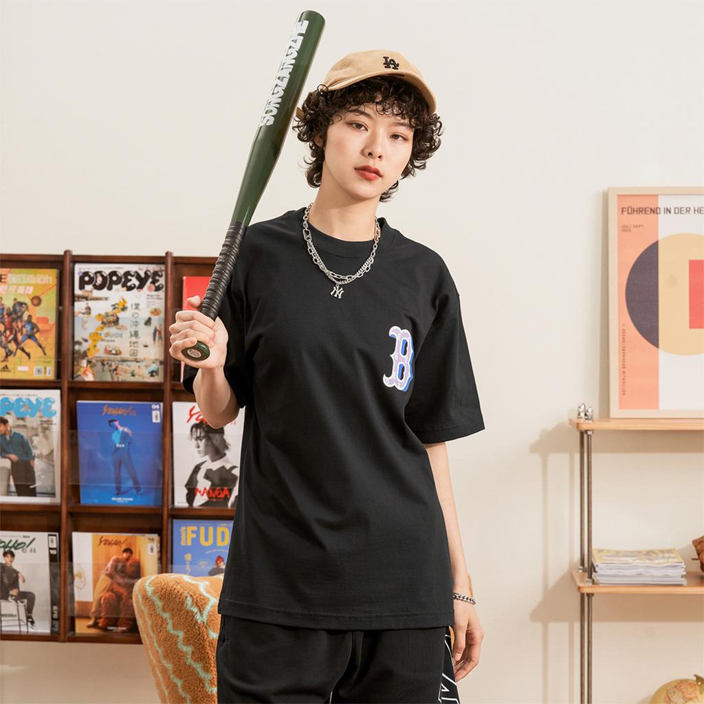 New MLB T Shirt Unisex Charcoal Gray 3ATSM3033-43CGS