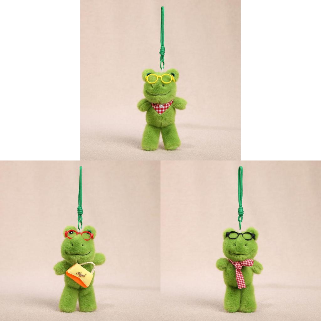 Long Leg Frog Plush Keychain With Pp Cotton Filling For Girls And Boys