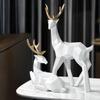 Sculptură Animal Solid 3D Geometrie Cerb Statuie Articole de Artă Decoratiuni de masă pentru camera de zi pentru cadou de Crăciun