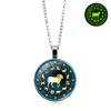 12 Constellations Luminous Female Versatile Twelve Constellations Time Retro Jewelry Pendant Necklace