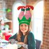 Elf Christmas Festive Leg Hat In Bright Red And Green For Merry Decorations Holiday