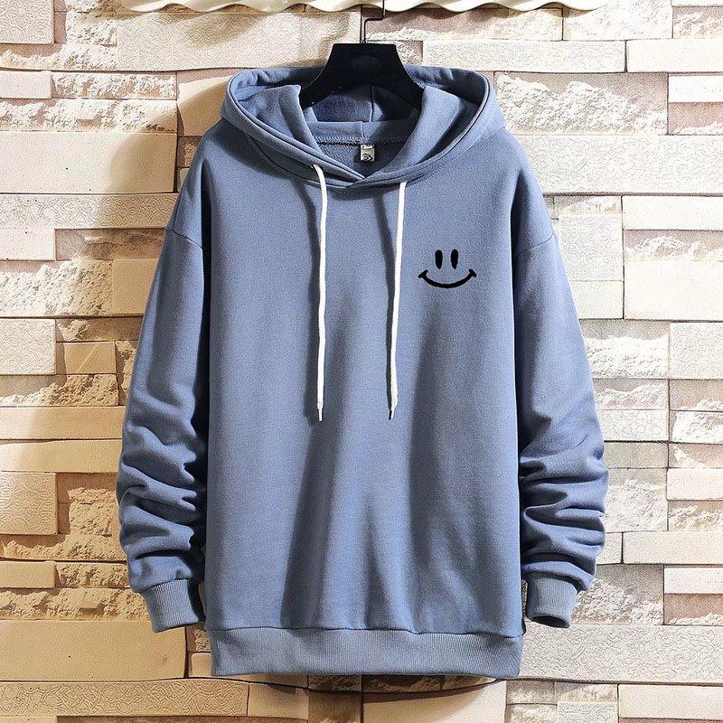 Autunno Cotone Maglione con Cappuccio Uomo Loose Plus Size Sports Felpa con  cappuccio Smiley Stampa Top Coat acquista in modo economico — spedizione  gratuita, recensioni reali con foto — Joom