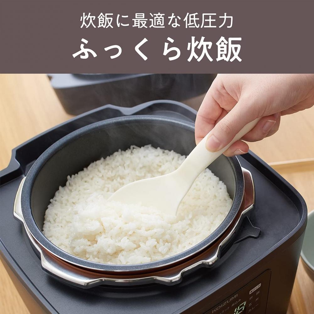 Koizumi Microcomputer Electric Pressure Cooker 1.6L 6 Types Automatic Menu One Touch 52 Items Recipe Book Included Black KSC-3502K