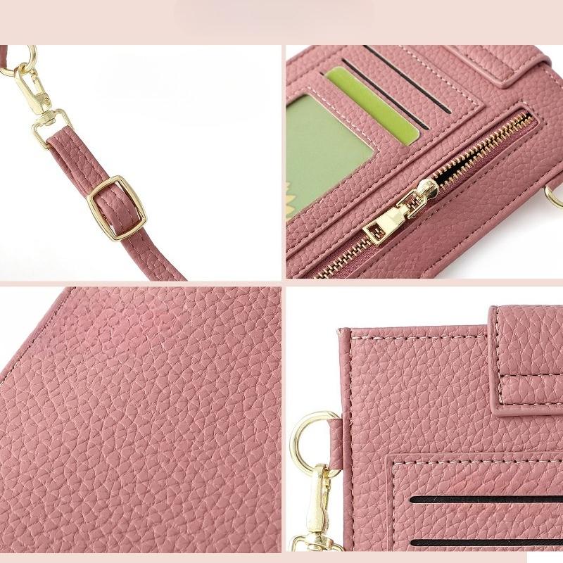 Women Crossbody Phone Bag PU Leather Cell Phone Wallet Purse Touchscreen Shoulder Bag Card Holder Coin Purse Mini Messenger Bag for Women