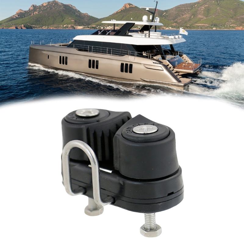 Double Nylon Strap Guide Rope Clamp with Automatic Locking Mechanism Self Lock Clamp for Easy Installation on Boats