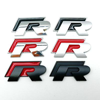 R Logo 3D Stereo Sports Sticker for Golf 6/Magotan/Sagitar Cars