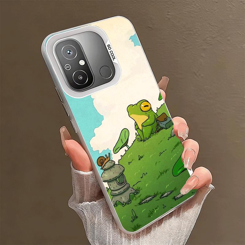 Cute Cartoon Frog Shockproof Phone Case for Xiaomi Poco X7 X6 X5 X3 Pro F7 Ultra M8 Redmi 15C 15 14C 13C 12C 10C 13 12 10