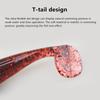 6pcs/lot Material Fishing Baits Fishing Tackle Pes Soft Swimbait 9cm 4.4g Floating T-Tail Fishing Lure TPR Paddle Tail Soft Lure