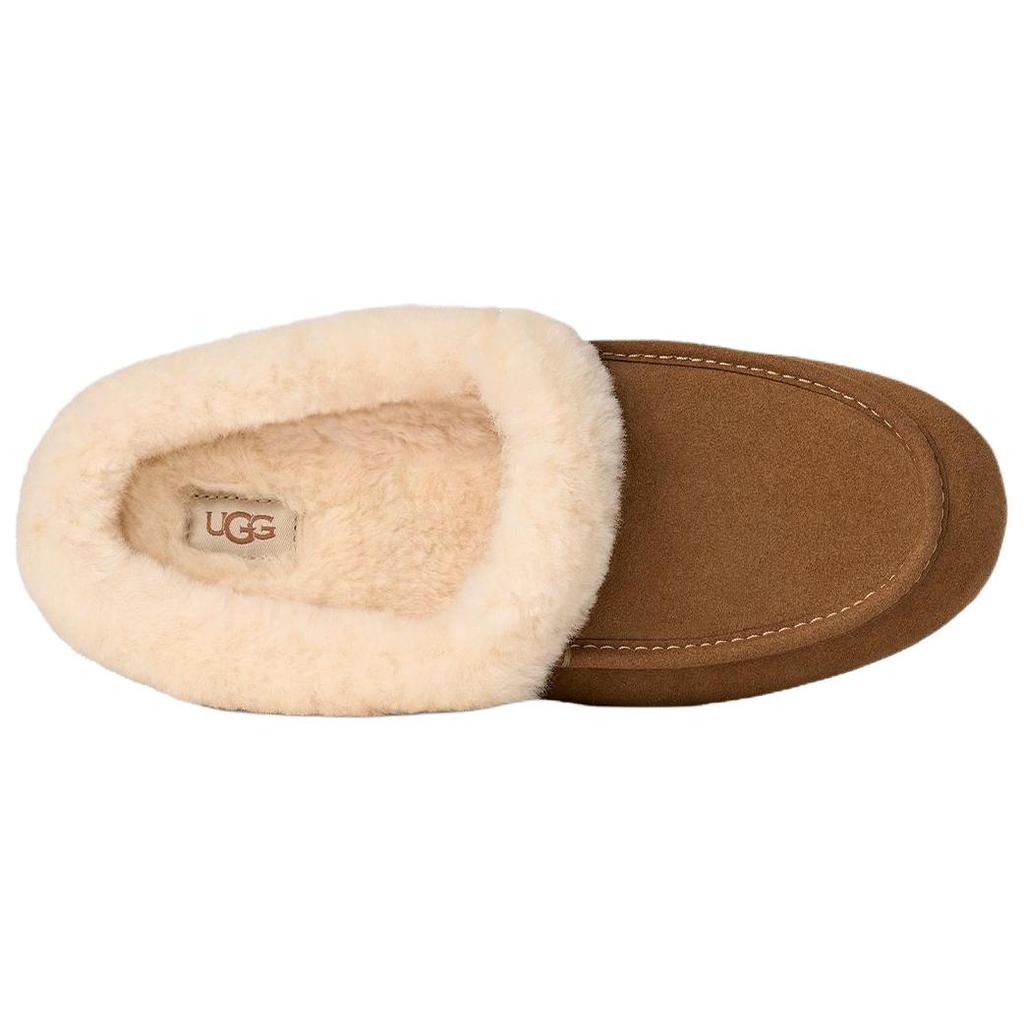UGG ANSLEY Rubber Sole Abrasion Resistant Closed Toe Slippers Women's Chestnut 1171391-CHE